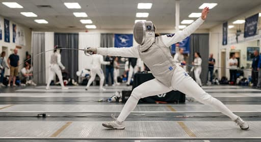 Foil fencing training