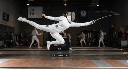 Sabre fencing training